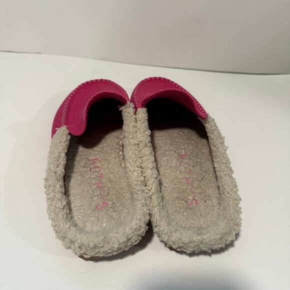 Rothy's Women's Merino Scuff Slippers Slip On Hot Pink Sherpa Size 7 Flat - Picture 6 of 7